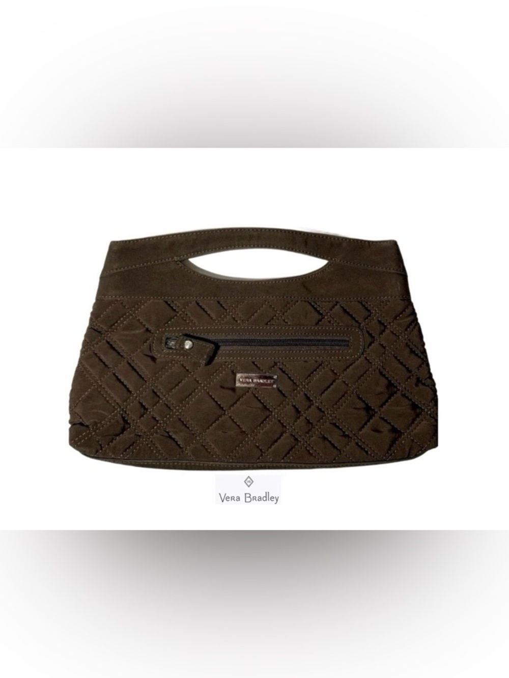 Vera Bradley Vintage Brown Quilted Clutch
